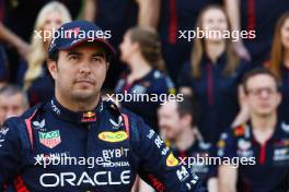 Sergio Perez (MEX) Red Bull Racing at a team photograph. 26.11.2023. Formula 1 World Championship, Rd 23, Abu Dhabi Grand Prix, Yas Marina Circuit, Abu Dhabi, Race Day.