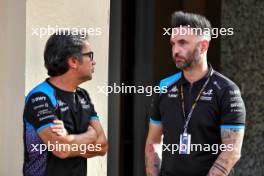 (L to R): Davide Brivio (ITA) Alpine F1 Team Racing Director with Julian Rouse (GBR) Alpine F1 Team Interim Sporting Director. 23.11.2023. Formula 1 World Championship, Rd 23, Abu Dhabi Grand Prix, Yas Marina Circuit, Abu Dhabi, Preparation Day.