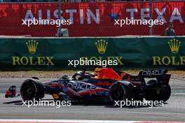 Race winner Max Verstappen (NLD) Red Bull Racing RB19 celebrates at the end of the race. 22.10.2023. Formula 1 World Championship, Rd 19, United States Grand Prix, Austin, Texas, USA, Race Day.