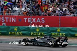 Lewis Hamilton (GBR) Mercedes AMG F1 W14 celebrates at the end of the race. 22.10.2023. Formula 1 World Championship, Rd 19, United States Grand Prix, Austin, Texas, USA, Race Day.