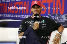 Lewis Hamilton (GBR) Mercedes AMG F1 in the post race FIA Press Conference. 22.10.2023. Formula 1 World Championship, Rd 19, United States Grand Prix, Austin, Texas, USA, Race Day.
