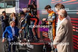 Race winner Max Verstappen (NLD) Red Bull Racing celebrates on the podium. 22.10.2023. Formula 1 World Championship, Rd 19, United States Grand Prix, Austin, Texas, USA, Race Day.