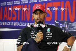 Lewis Hamilton (GBR) Mercedes AMG F1 in the post race FIA Press Conference. 22.10.2023. Formula 1 World Championship, Rd 19, United States Grand Prix, Austin, Texas, USA, Race Day.