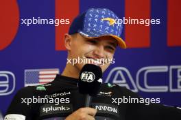 Lando Norris (GBR) McLaren in the post race FIA Press Conference. 22.10.2023. Formula 1 World Championship, Rd 19, United States Grand Prix, Austin, Texas, USA, Race Day.