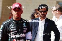 Mohammed Bin Sulayem (UAE) FIA President and Lewis Hamilton (GBR) Mercedes AMG F1 in parc ferme. 22.10.2023. Formula 1 World Championship, Rd 19, United States Grand Prix, Austin, Texas, USA, Race Day.