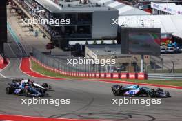 (L to R): Esteban Ocon (FRA) Alpine F1 Team A523 and Pierre Gasly (FRA) Alpine F1 Team A523 battle for position. 22.10.2023. Formula 1 World Championship, Rd 19, United States Grand Prix, Austin, Texas, USA, Race Day.