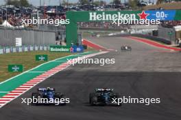 Pierre Gasly (FRA) Alpine F1 Team A523 and George Russell (GBR) Mercedes AMG F1 W14 battle for position. 22.10.2023. Formula 1 World Championship, Rd 19, United States Grand Prix, Austin, Texas, USA, Race Day.