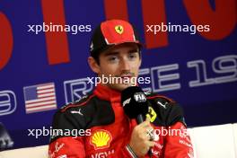 Charles Leclerc (MON) Ferrari in the post Sprint FIA Press Conference. 21.10.2023. Formula 1 World Championship, Rd 19, United States Grand Prix, Austin, Texas, USA, Sprint Day.