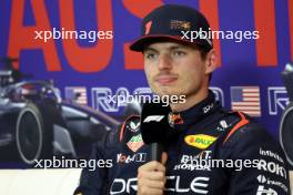 Max Verstappen (NLD) Red Bull Racing in the post Sprint FIA Press Conference. 21.10.2023. Formula 1 World Championship, Rd 19, United States Grand Prix, Austin, Texas, USA, Sprint Day.