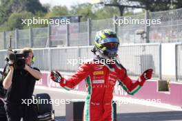 Race winner Oliver Bearman (GBR) Prema Racing celebrates in parc ferme. 03.09.2023. Formula 2 Championship, Rd 13, Feature Race, Monza, Italy, Sunday.