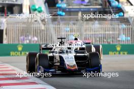 Kush Maini (IND) Campos Racing. 25.11.2023. Formula 2 Championship, Rd 14, Yas Marina Circuit, Abu Dhabi, UAE, Sprint Race, Saturday.