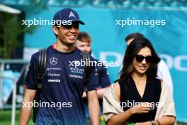 (L to R): Alexander Albon (THA) Williams Racing with his girlfriend Muni Lily He (CHN) Professional Golfer. 04.05.2024. Formula 1 World Championship, Rd 6, Miami Grand Prix, Miami, Florida, USA, Sprint and Qualifying Day.