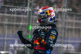 Race winner Max Verstappen (NLD) Red Bull Racing celebrates in parc ferme. 09.03.2024. Formula 1 World Championship, Rd 2, Saudi Arabian Grand Prix, Jeddah, Saudi Arabia, Race Day.