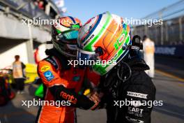 (L to R): Dennis Hauger (DEN) MP Motorsport and Andrea Kimi Antonelli (ITA) Prema Racing. 22.03.2024. FIA Formula 2 Championship, Rd 3, Melbourne, Australia, Friday.