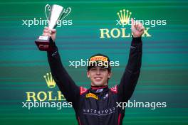 Laurens van Hoepen (NLD) ART Grand Prix celebrates his third position on the podium. 23.03.2024. FIA Formula 3 Championship, Rd 2, Sprint Race, Melbourne, Australia, Saturday.