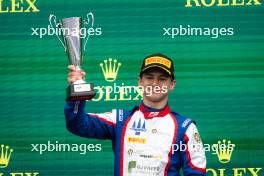 Leonardo Fornaroli (ITA) Trident celebrates his second position on the podium. 24.03.2024. FIA Formula 3 Championship, Rd 2, Feature Race, Melbourne, Australia, Sunday.