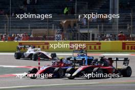 Sami Meguetounif (FRA) Trident and Christian Mansell (GBR) ART Grand Prix. 01.03.2024. FIA Formula 3 Championship, Rd 1, Sprint Race, Sakhir, Bahrain, Friday.